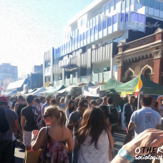 Crowd of people at a Latin American festival in Melbourne