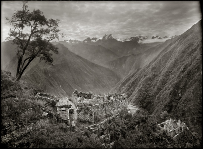 Cusco valley with mist across the background