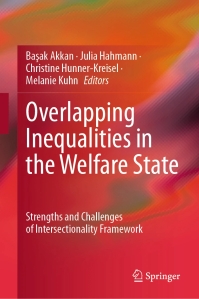 Book cover for 'Overlapping Inequalities in the Welfare State.' Shows a red background with the title and Springer Logo, a rook