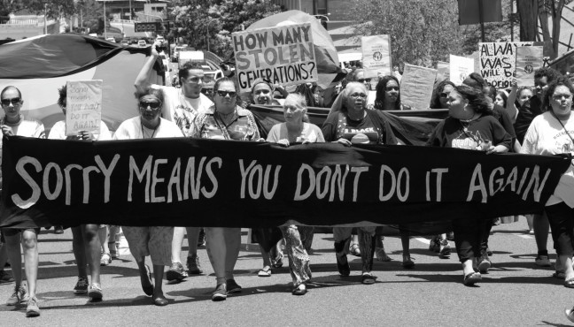Sorry means you don't do it again. How many stolen generations?