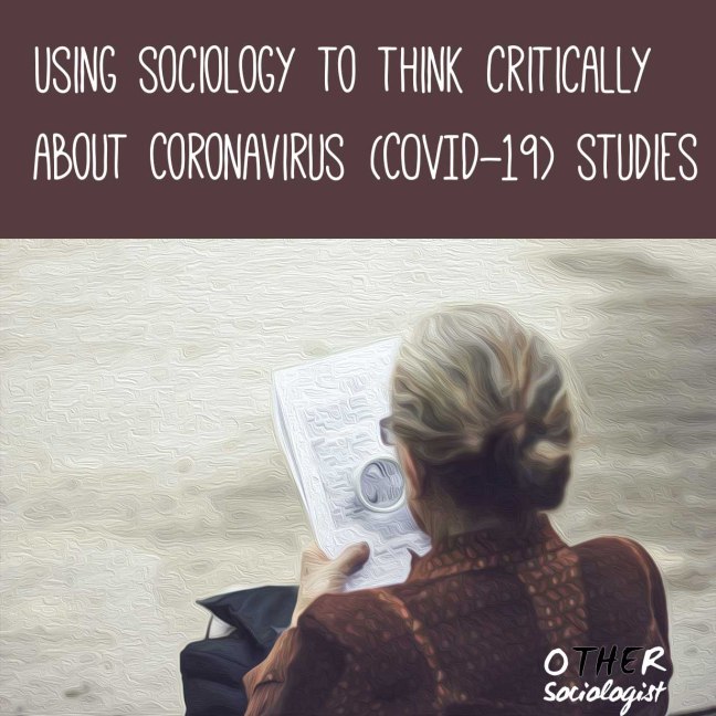 The lower two-thirds is an oil painting style photo of an older woman with grey hair. She has her back to us and is reading a piece of paper with a magnifying glass. The top third is the title to this post